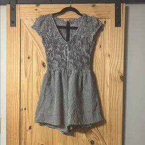 Black and White Gingham Dress